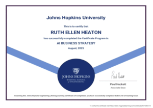 JohnsHopkins AI Business Strategy Certificate